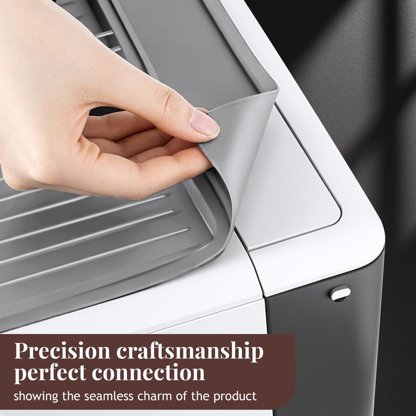 Dunkive Espresso Machine Tamping Mat Accessories Compatible with Breville 870/880, Espresso Tamper Mat and Microfiber Cloths, Food Grade Silicone and Barista towel for Coffee Bar Accessories(Gray)