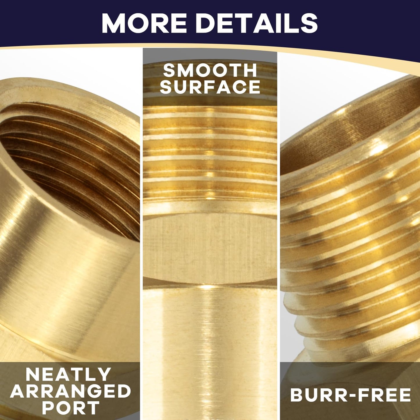 G 1/2 (BSP) Female Thread to US 1/2 NPT Male Thread Brass Pipe Fitting Adapter,G to NPT Adapter 1/2 Inch Converter Connector(2 Pack)