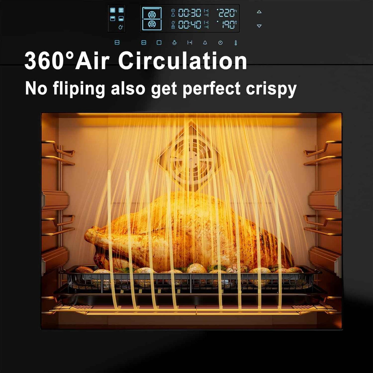 Air Fryer Basket Set with Parchment Papers - Non-Stick Stainless Steel Trays (2 Sizes)