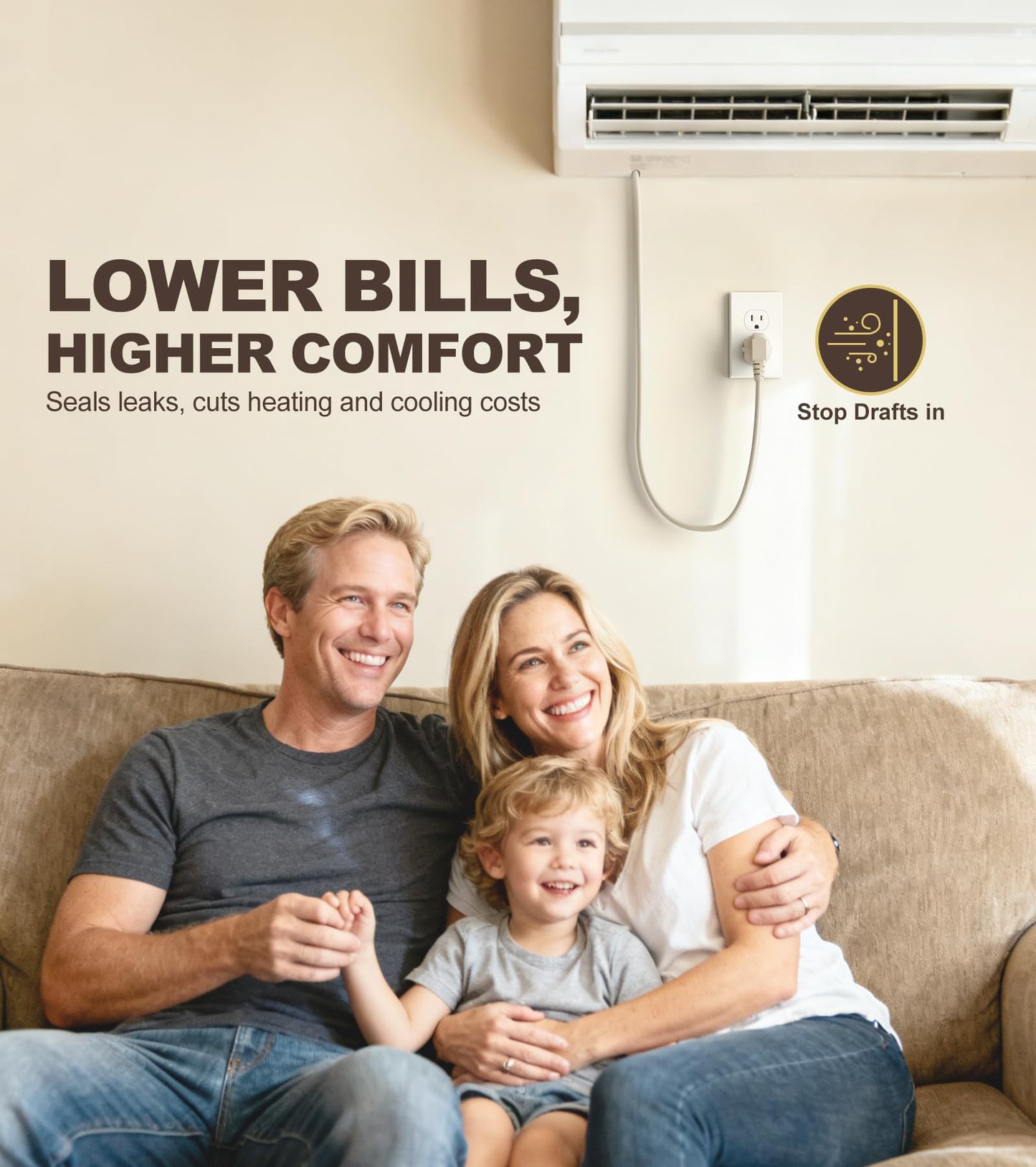 Wakhow 40 Pcs Wall Insulation Outlet Insulators Draft Sealers, 40 Pack Electrical Outlet Insulation Pads, EVA Foam Gasket for Wall, Light, Switch Socket Cover Compatible with Duplex Toggle Rocker