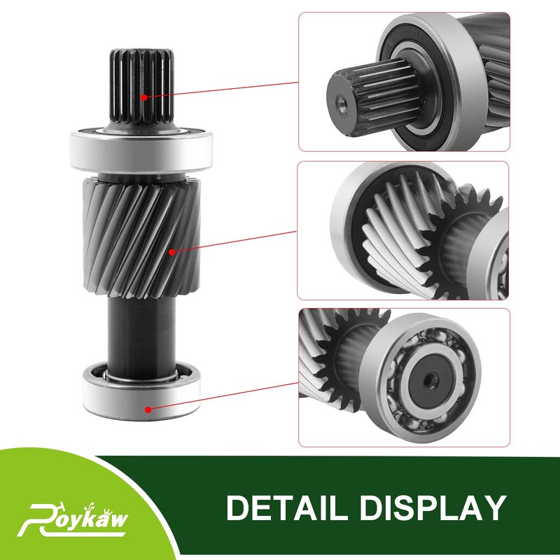 Roykaw Golf Cart Input Shaft Kit Compatible with EZGO Marathon 1988-1994 & TXT & Medalist 1994-up Electric Models, 19 Splines/21 Tooth, 1.5'' Diameter Gear, Replaces OEM # 26926-G01,28095-G01,612556