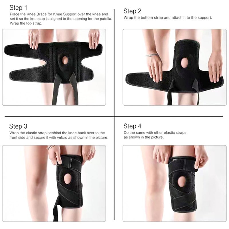 Luwint Kids Youth Neoprene Knee Brace, Open Patella Stabilizer with Adjustable Straps Knee Pads Support for Arthritis, ACL, Relieves Pain, Basketball, Sports, 1 Piece