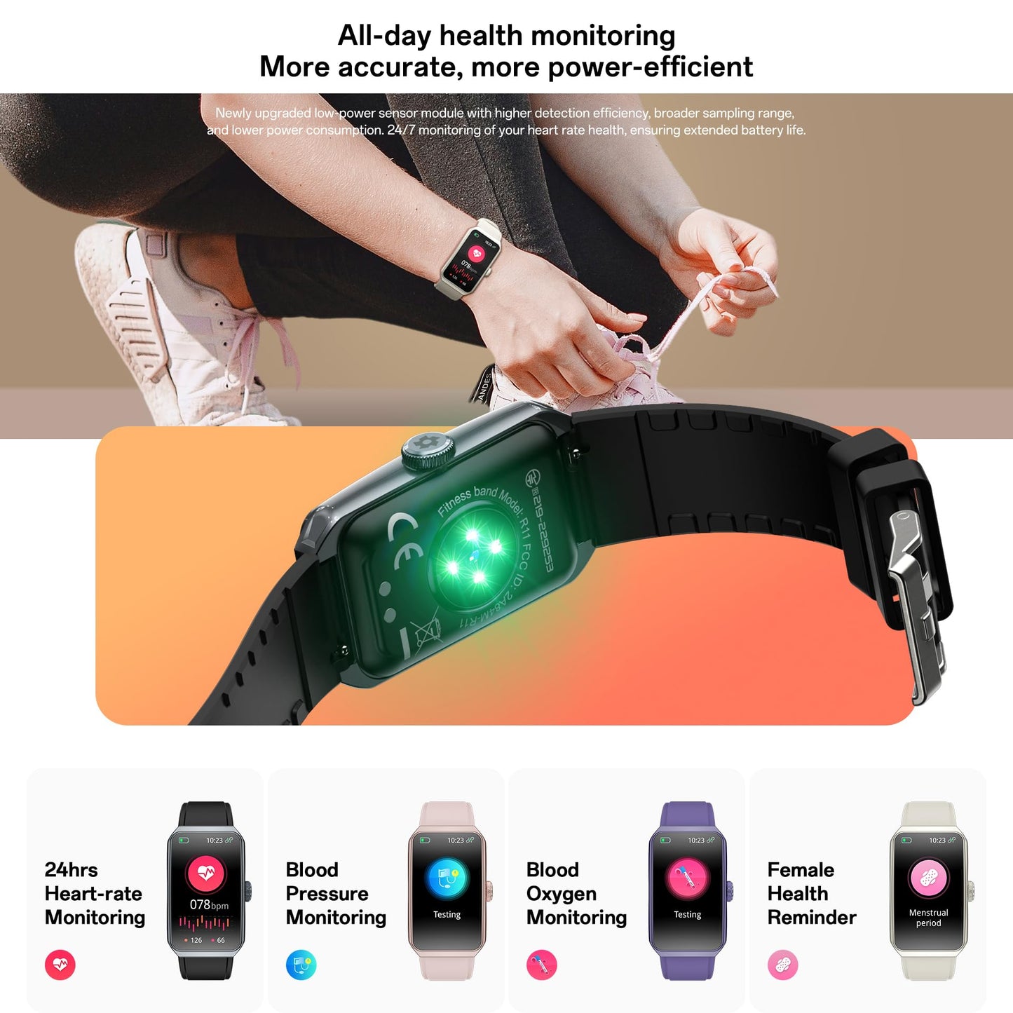 PUTEKER Fitness Tracker, Fitness Watches for Women and Men, 1.47'' Screen Smartwatch, Fitness Tracker Watch Blood Oxygen, 24/7 Heart Rate & Sleep Monitor, IP68 Smartwatch, Step Calorie Counter Watch