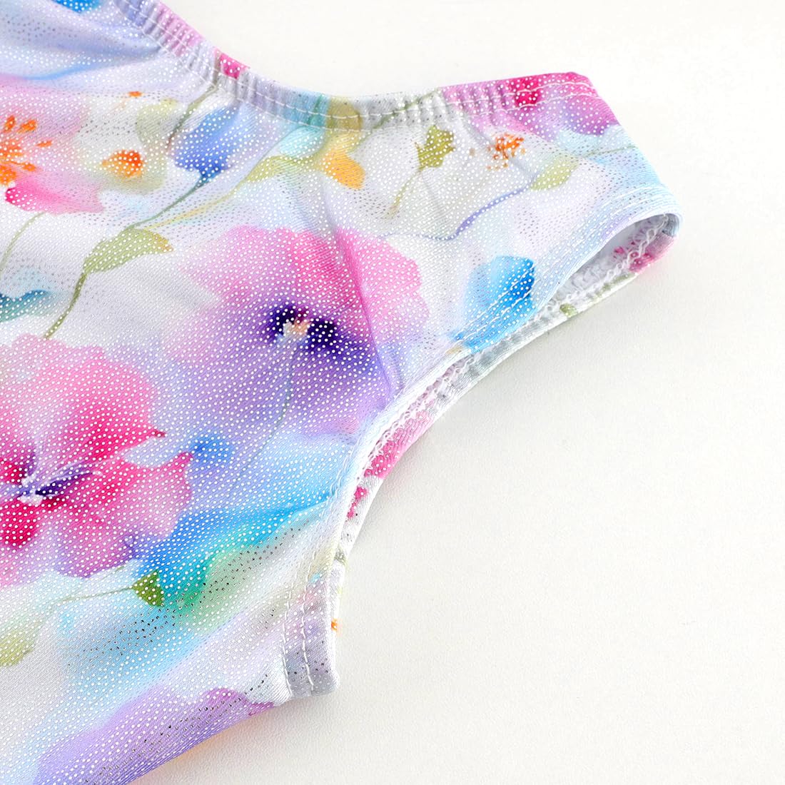 HOZIY Toddler Girls Leotards for Gymnastics 2t 3t Gymnastic Clothing Outfits Clothes Biketard Pink Purple Blue Gradient Color Tie Dye Floral Flower Glitter