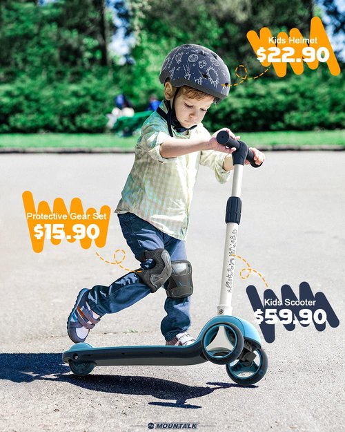 MOUNTALK Kids/Toddler Unisex Skate Pads Protective Gear Set with Elbow, Wrist & Knee Pads (Pink, 3-8 Years, Skateboarding, Cycling, Skating)