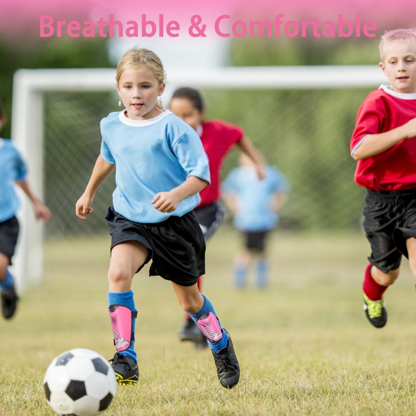 Shin Guards Soccer Kids Toddler, Shin Guard for Boys Girls 2-18 Years Old