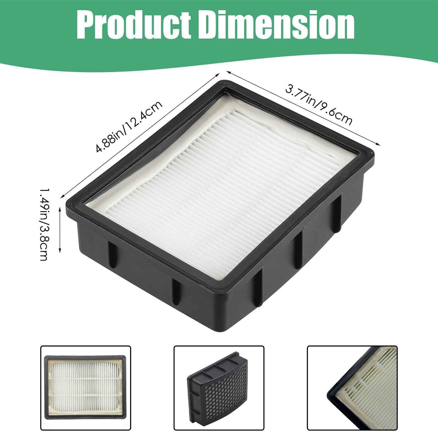 Alrens 3 Pack K3010 Replacement Vacuum Filter for Kenmore Upright Vacuum Cleaner BU4050, BU4022, BU4020, BU4018, BU3040, DU5080, DU5092, DU2015, DU2012, DU2001, Washable & Reusable