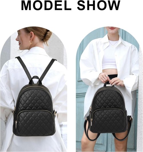 KL928 Mini Backpack - Quilted PU Leather Satchel for Women | Stylish Casual Daypack in Small Size