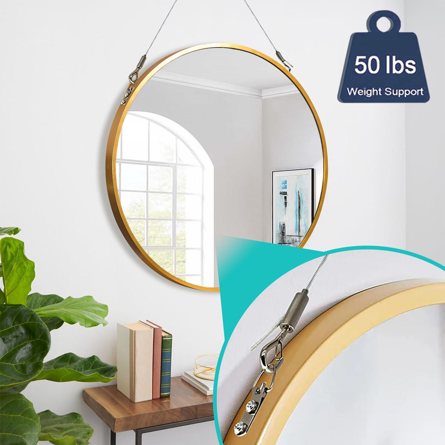 Picture Hanging Wire 100-Feet Braided Picture Wire Heavy for Photo Frame Picture,Artwork,Mirror Hanging,Supports up to 50lbs