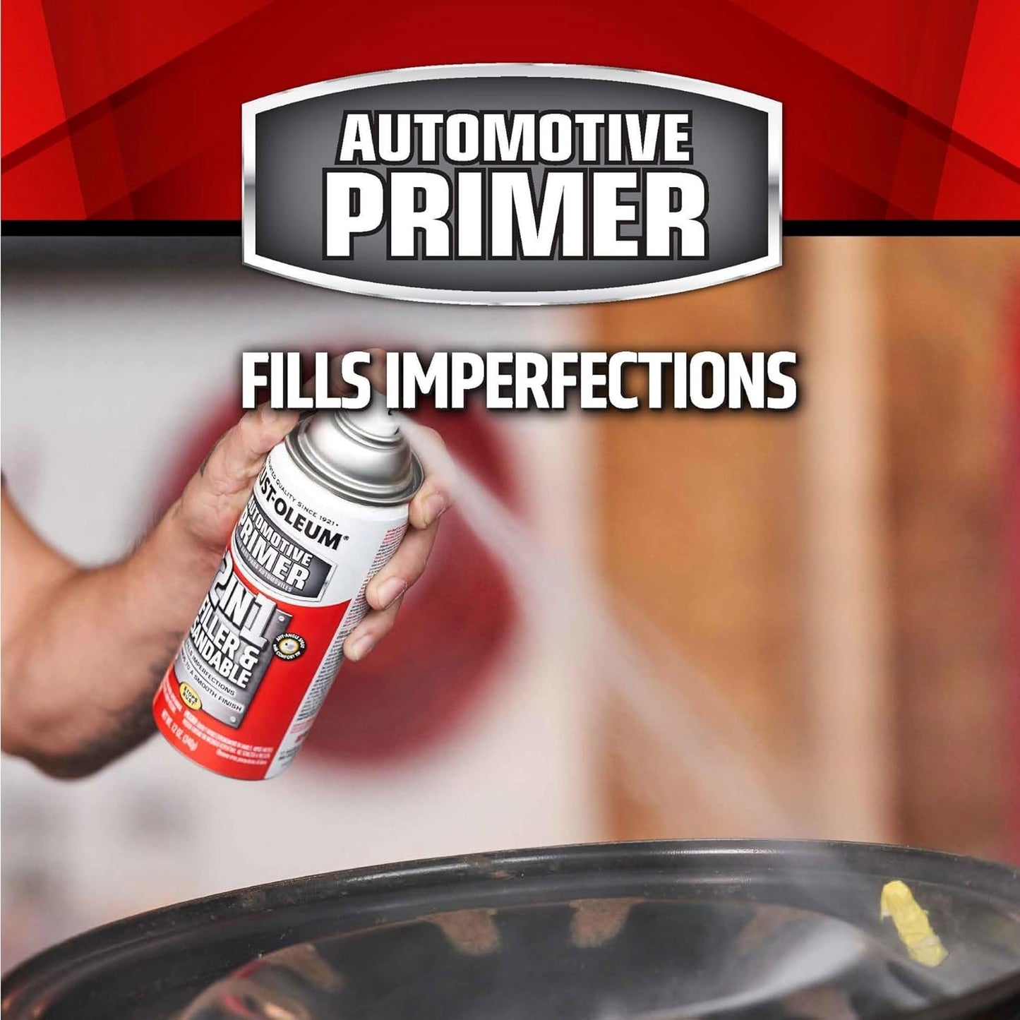 Rust-Oleum 2-in-1 Filler & Sandable Primer Spray - Gray, 12 oz (Pack of 6)