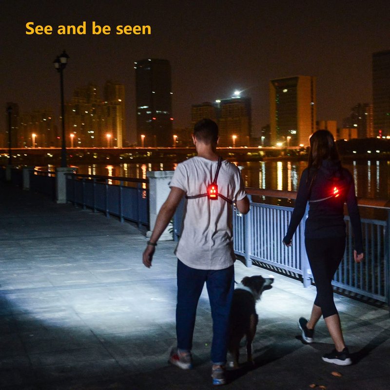 Volcano Eye Running Light for Runners & Joggers - Chest Running Light for Night and Early Morning Runs & Jogs - Premium Run Light for Running, Jogging, Dog Walking, Camping, Hiking, Light Harness