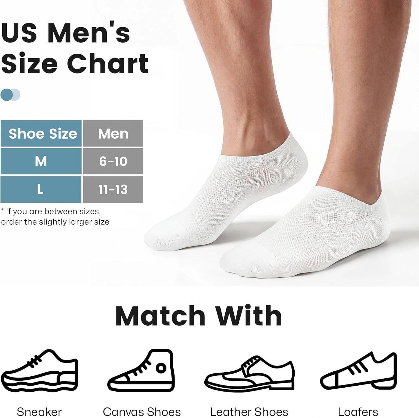 Wernies No Show Socks for Men - Low Cut Casual Cotton with Non-Slip Grips | Sizes 6-10 & 11-13