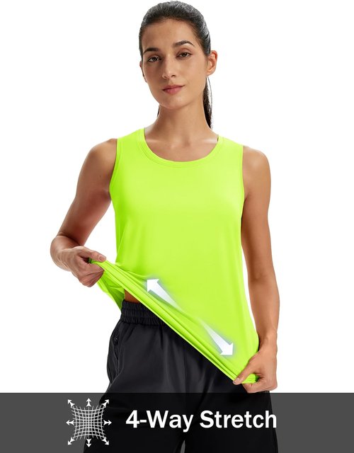 MAGCOMSEN Women's Athletic Tank Top - Sleeveless Racerback for Yoga & Gym Workouts | Comfortable Fit
