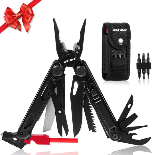 WETOLS 21-in-1 Multitool with Pocket Knife & Pliers - Perfect Christmas Gift for Men & Dads, EDC Survival Gear