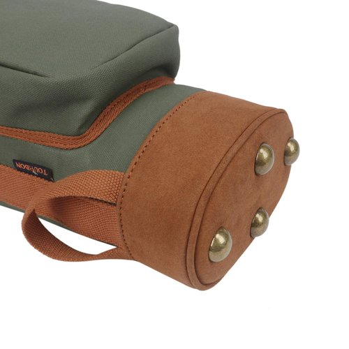 TOURBON Lightweight Golf Bag Practical Golf Travel Club Carrier Case with Golf Accessory Pouch - Green