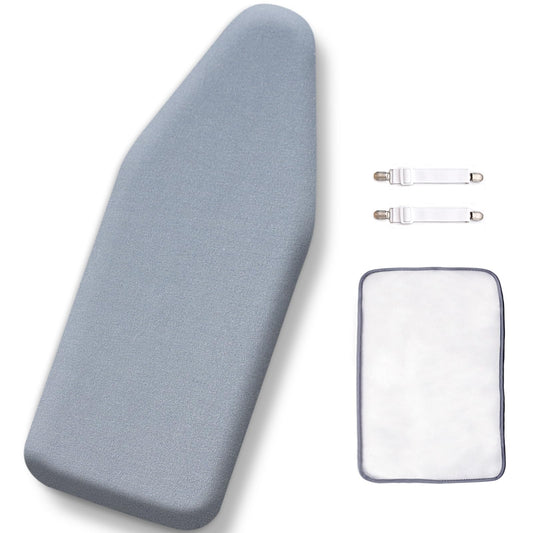 SheeChung 12.5"x32" Small Table Top Ironing Board Cover and Pad,Fits Mini Ironing Board,Extra Thick Padding,Elastic Cord&Fasteners,Heat Resistance(Ironing Board Not Included)