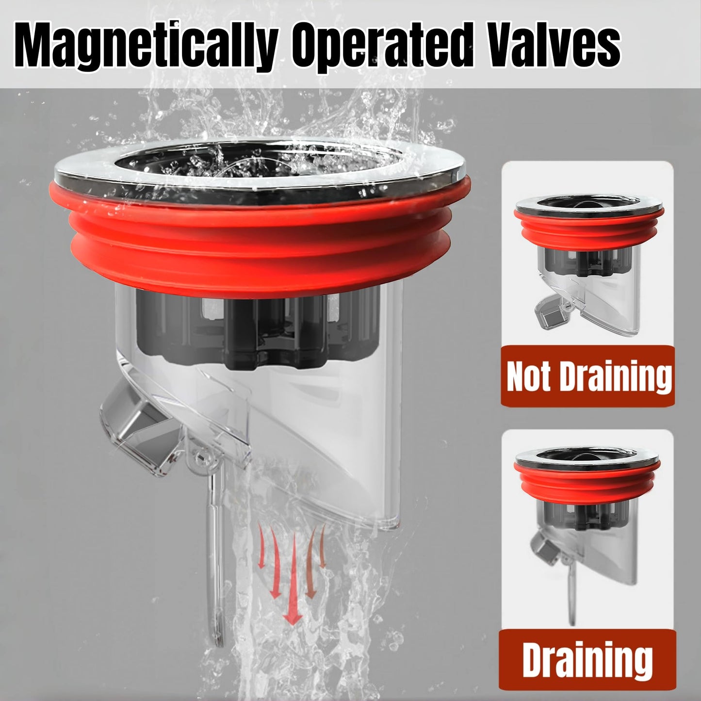 COLDDD Odor Proof Floor Drain, Shower Drain Plus, Anti-Odor, Prevent Backflow, Prevent Odor Dispersion in Bathrooms, and Kitchens (Fit 1.5''-2.0'' Caliber) (1)