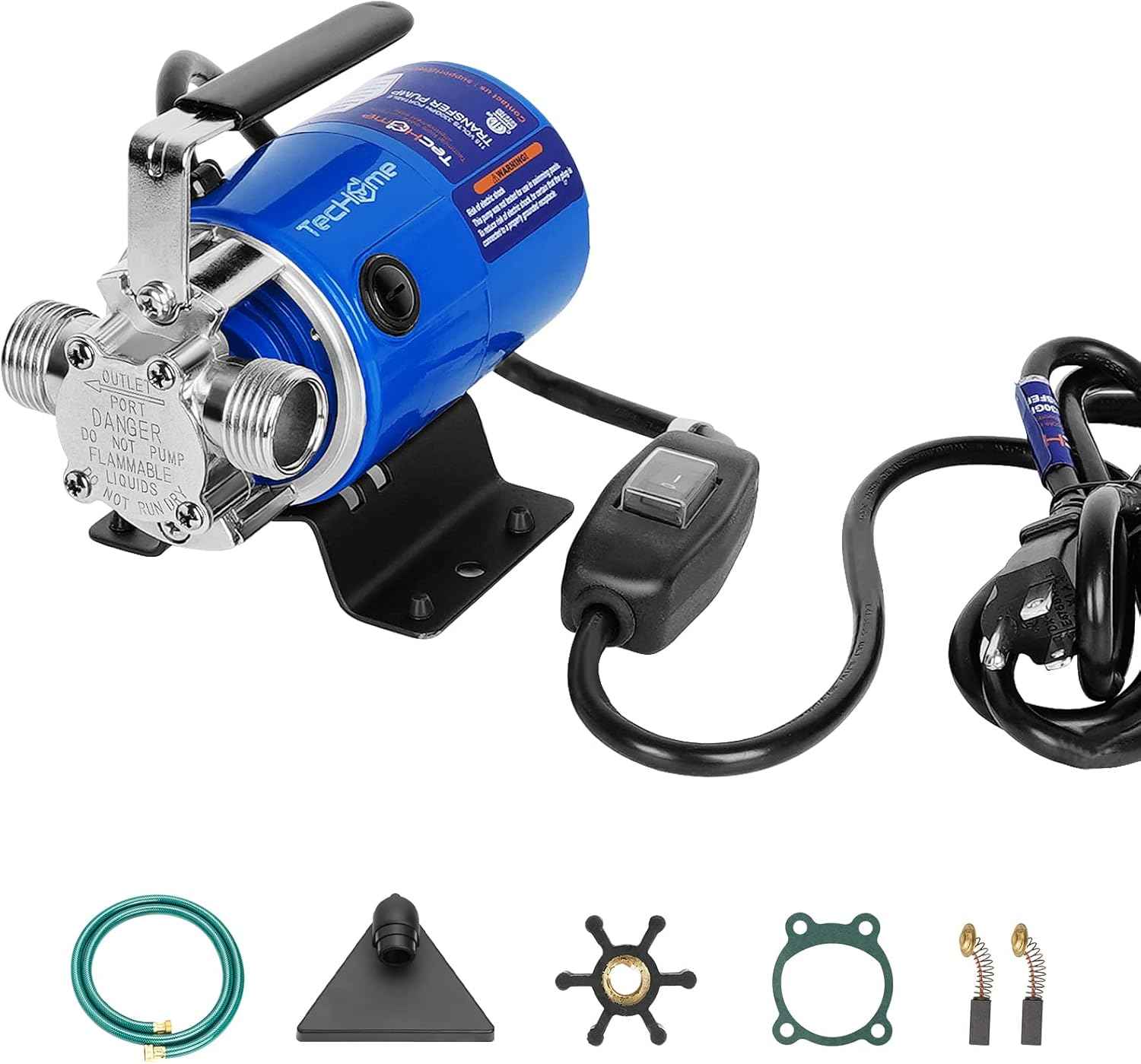 1500GPH Submersible Water Transfer Pump - 12V Sump Pump with 20ft Power Cord
