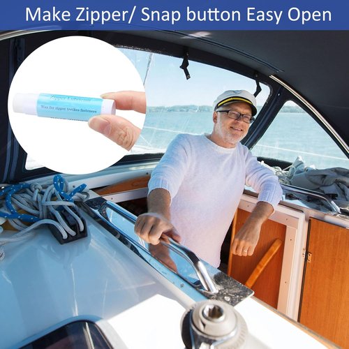 BBTO Snap and Zip Wax - Zipper Lubricant Stick for Boats, Tents, Backpacks & Drysuits