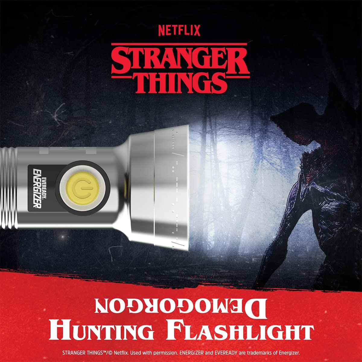 Stranger Things Demogorgon Hunting LED Flashlight by Energizer, Limited , Vintage , Collector’s Edition (Batteries Included)