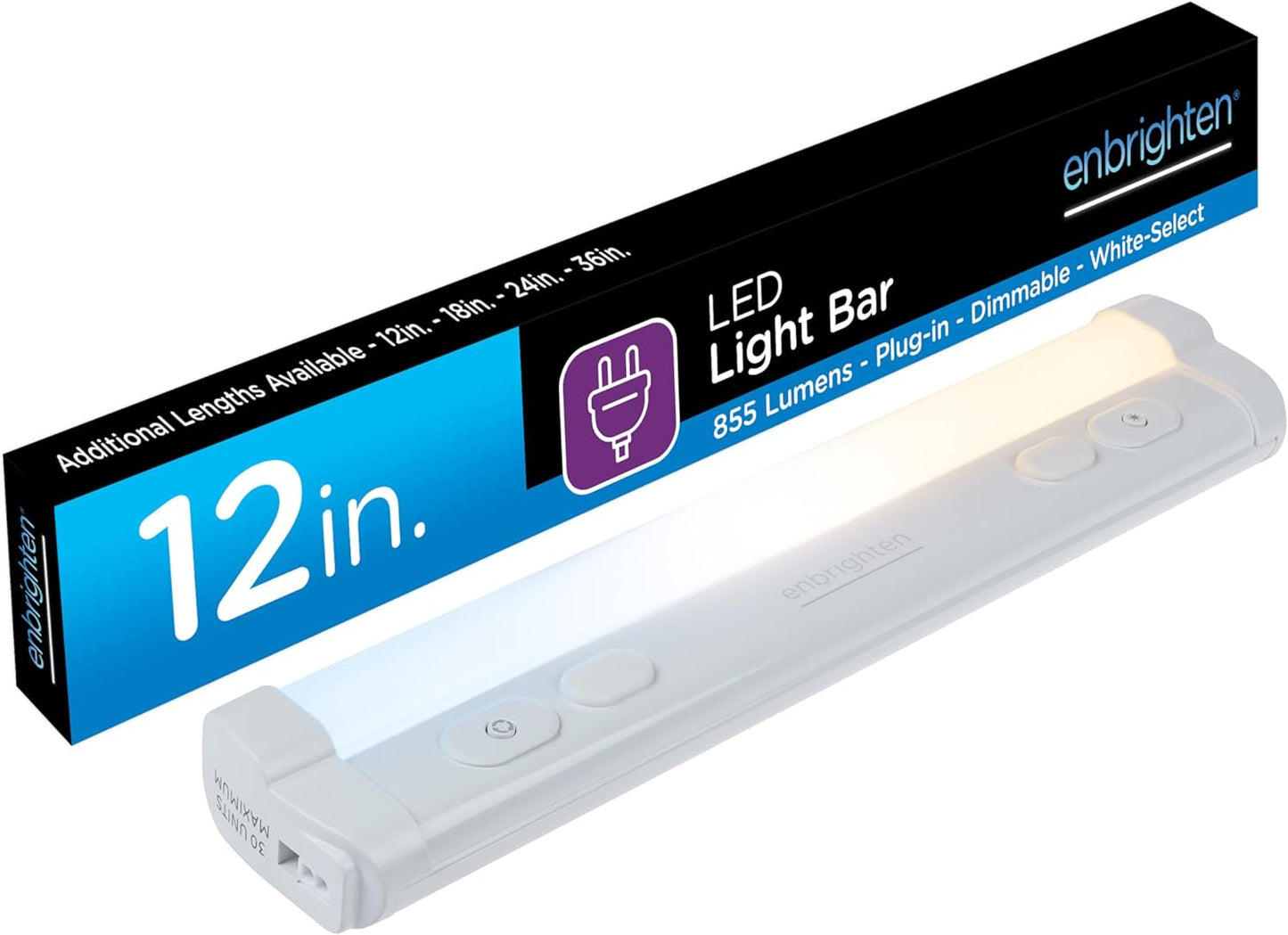 Enbrighten 24-Inch Dimmable Under Cabinet Lights - 1560 Lumens, 5 White Settings, Linkable Kitchen Lighting