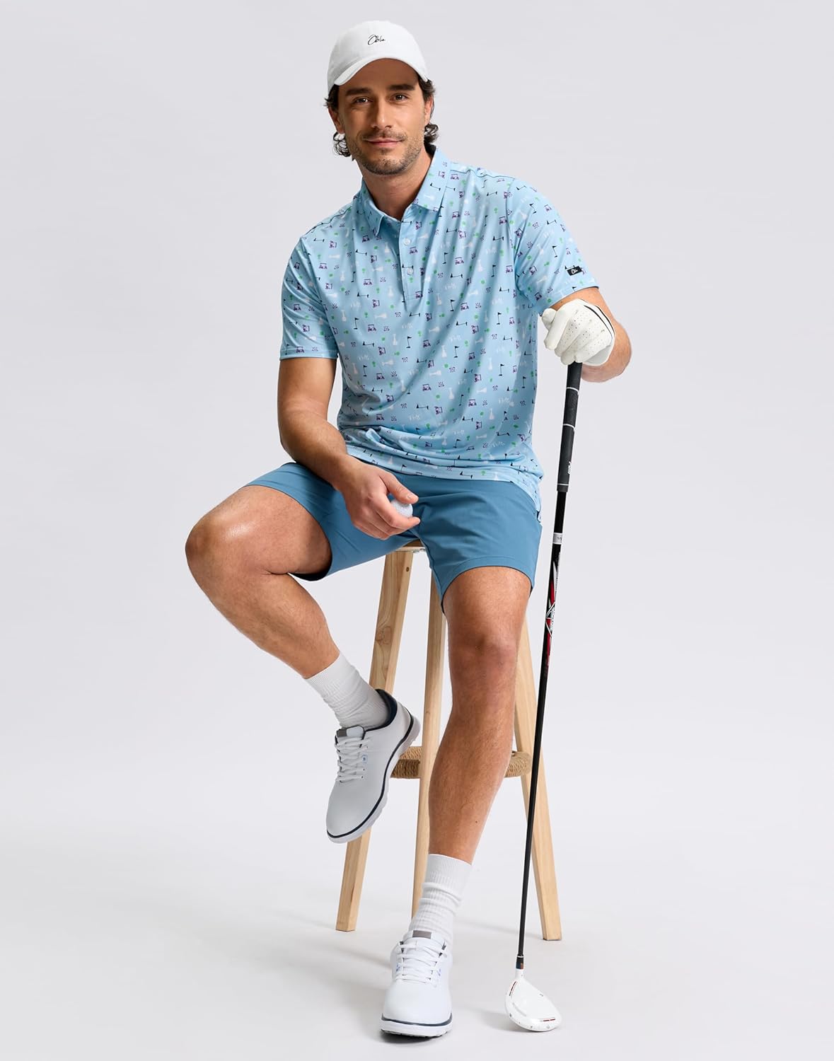 Obla Men's Golf Polo Shirt - Short Sleeve Dry Fit Performance | Moisture-Wicking Casual Design