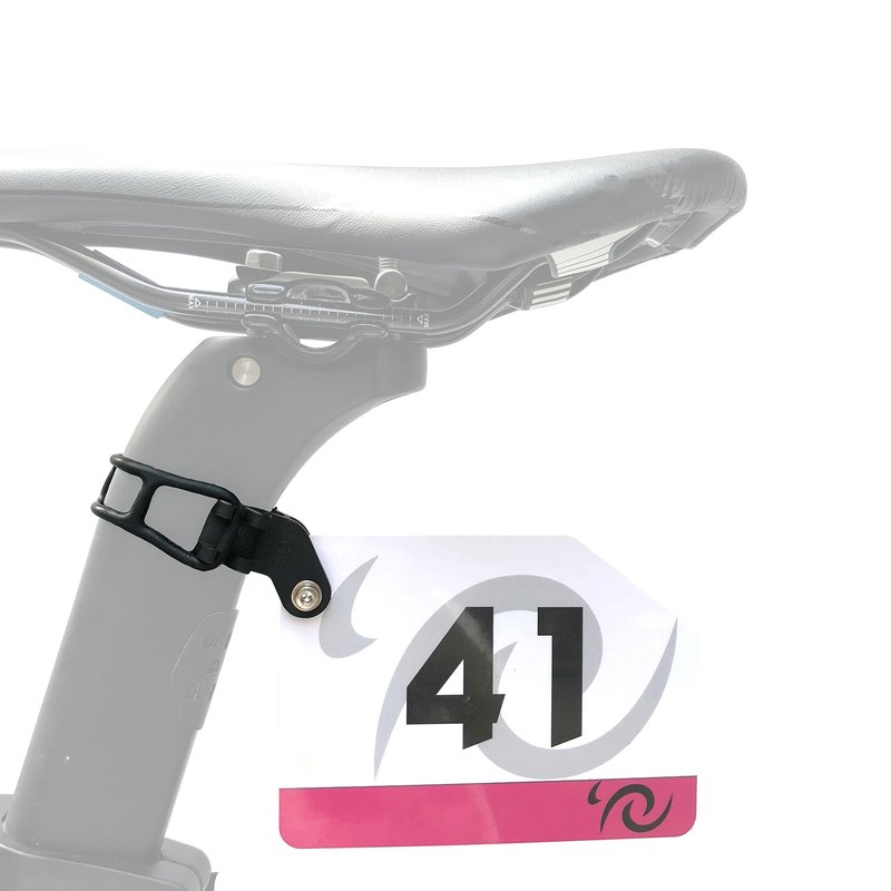 Thinvik Bike Race Number Plate Holder Cycling Number Mount - Quick Release with Rubber Bands(Include Number Plate)