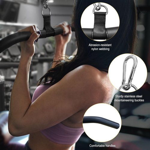 LAT Pull Down Bar Attachment:LAT Pulldown Tricep Bar for Strength Training Home Gym Cable Machine - Curl & Triceps Press Down Handle with EVA Sponge Non-Slip Grip for Pulley System