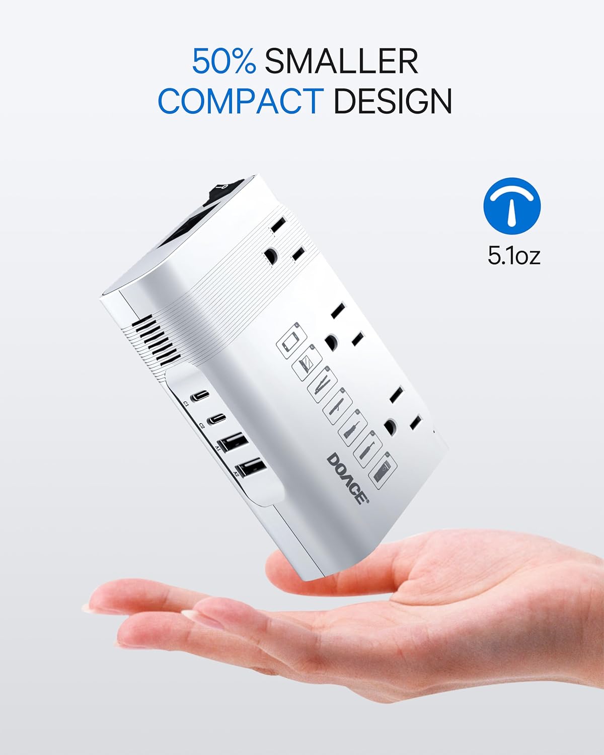 350W Voltage Converter 220V to 110V for European Travel - US to Europe Power Adapter