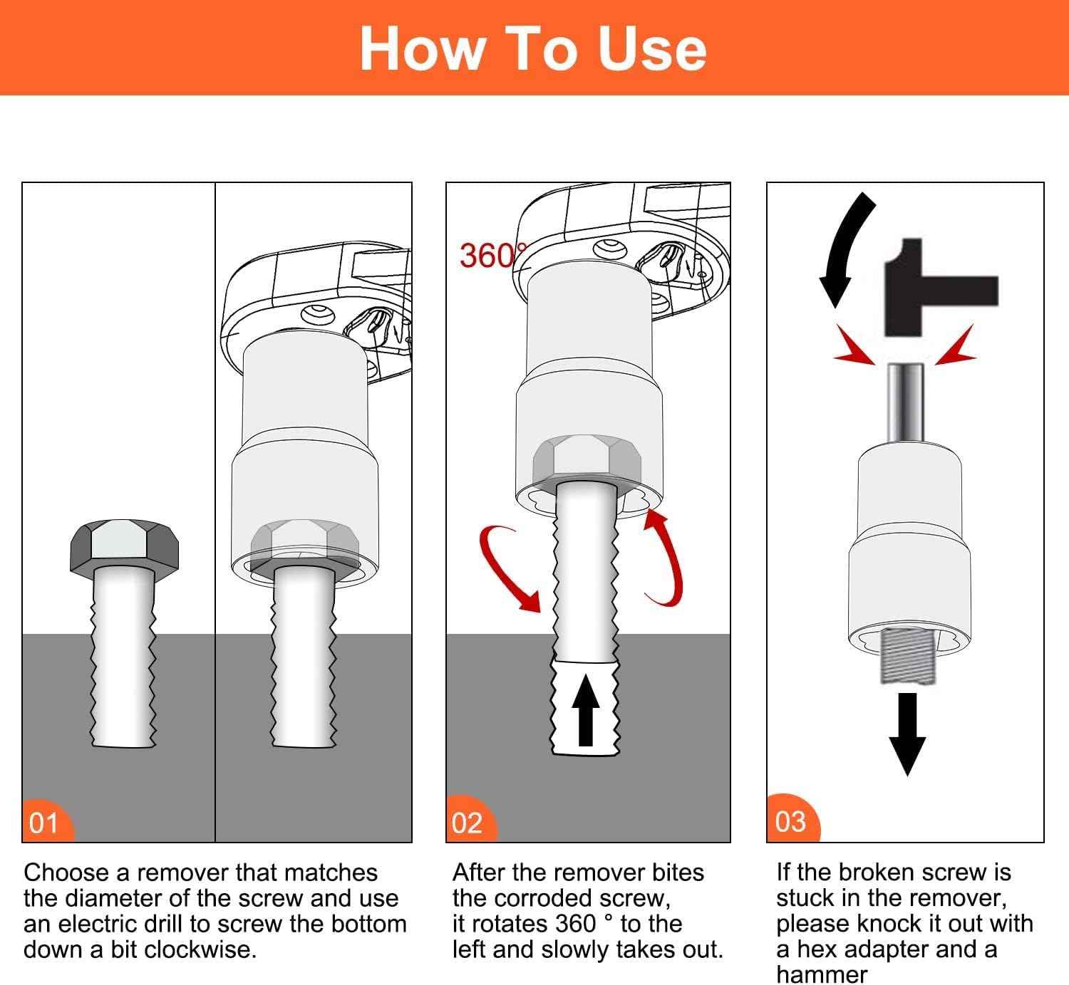 15PCS Lug Nut Removal Tool Set - Easy Out Twist Socket Extractor for Damaged & Rusted Bolts