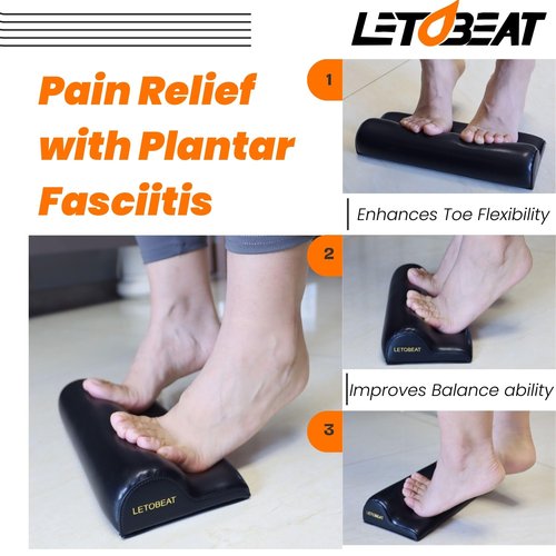 LETOBEAT Plantar Fasciitis Foot Stretcher - Anti-Slip Leather, Toe Stretcher for Plantar Fasciitis Pain Relief, Relieves Heel and Arch Support
