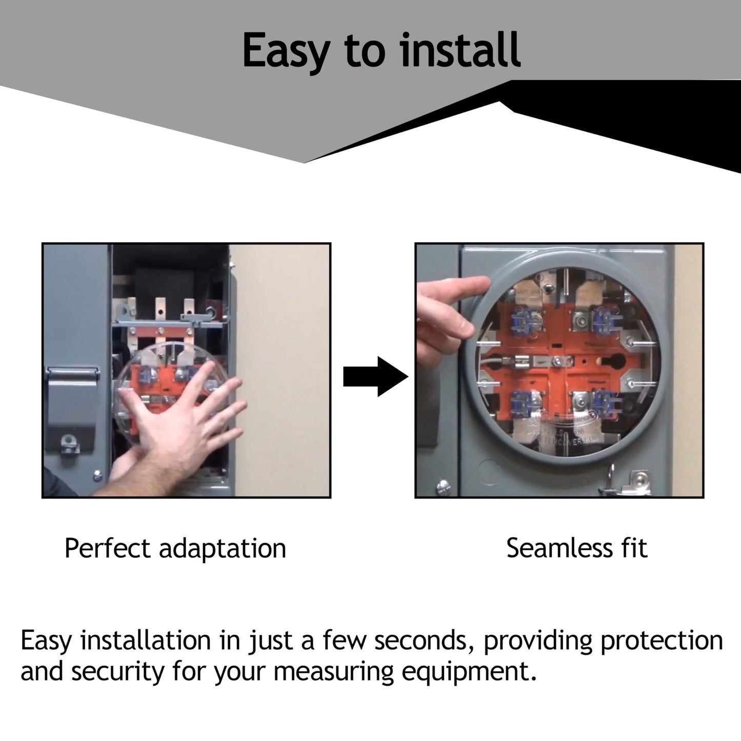 TOKDOOT Plastic Meter Blank replacement for Milbank 6002,Plastic Electric Meter Cover Plate (1 pack)