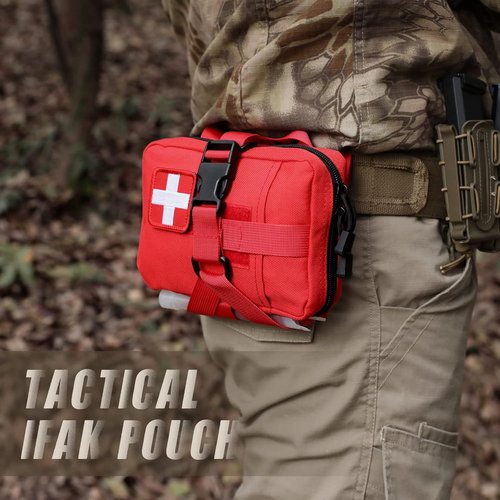 LIVANS Tactical IFAK Pouch - Tear-Away Molle Medical Bag for Outdoor Travel & Hiking | Pouch Only
