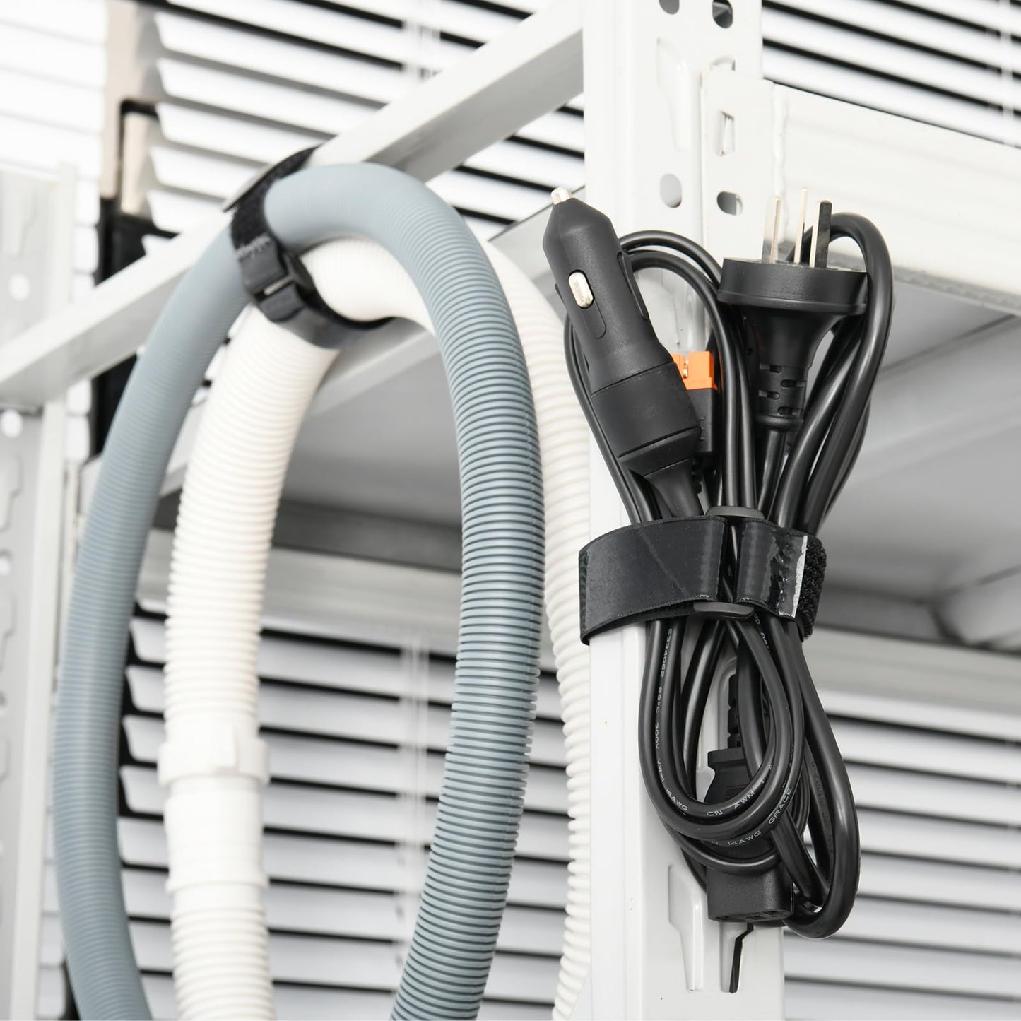 Cinch Straps with Anti-Slip Silicone Strips, 1 x 14" Hook & Loop Fastening Cable Strap Heavy Duty Multipurpose Straps for Extension Cord Cable Ropes Bike RV & Hose Organization Storage