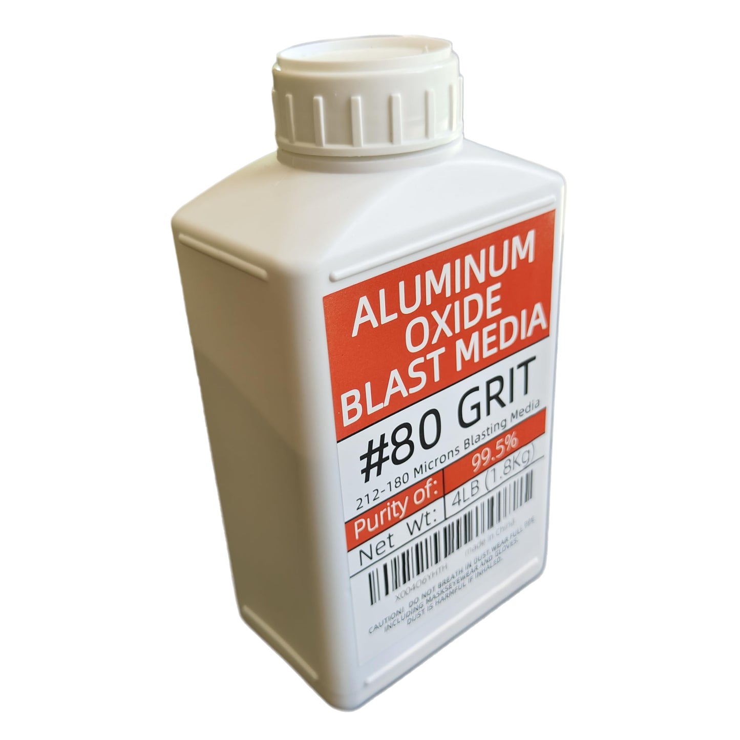 #80 Grit Aluminum Oxide Sandblasting Medium (4 Lbs/1.8 Kg) Fine Sandblasting Medium - Application: Used As Abrasive And Medium For Sandblasting Cabinets And Sandblasting Machines. (Purity 99.5%)