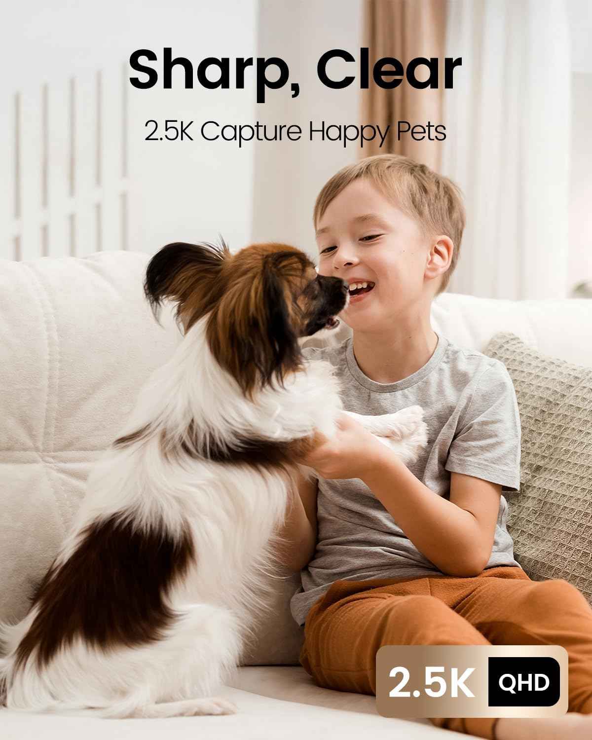 VIMTAG 2.5K Indoor Security Camera with 360° Pan & 2-Way Audio - Pet & Baby Monitor with AI Detection & Night Vision