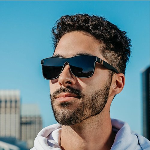 Blenders Eyewear Millenia X2 – Polarized Sunglasses – Flat, Mirrored Lens, Tough Frames – 100% UV Protection – For Men & Women – Nocturnal Q