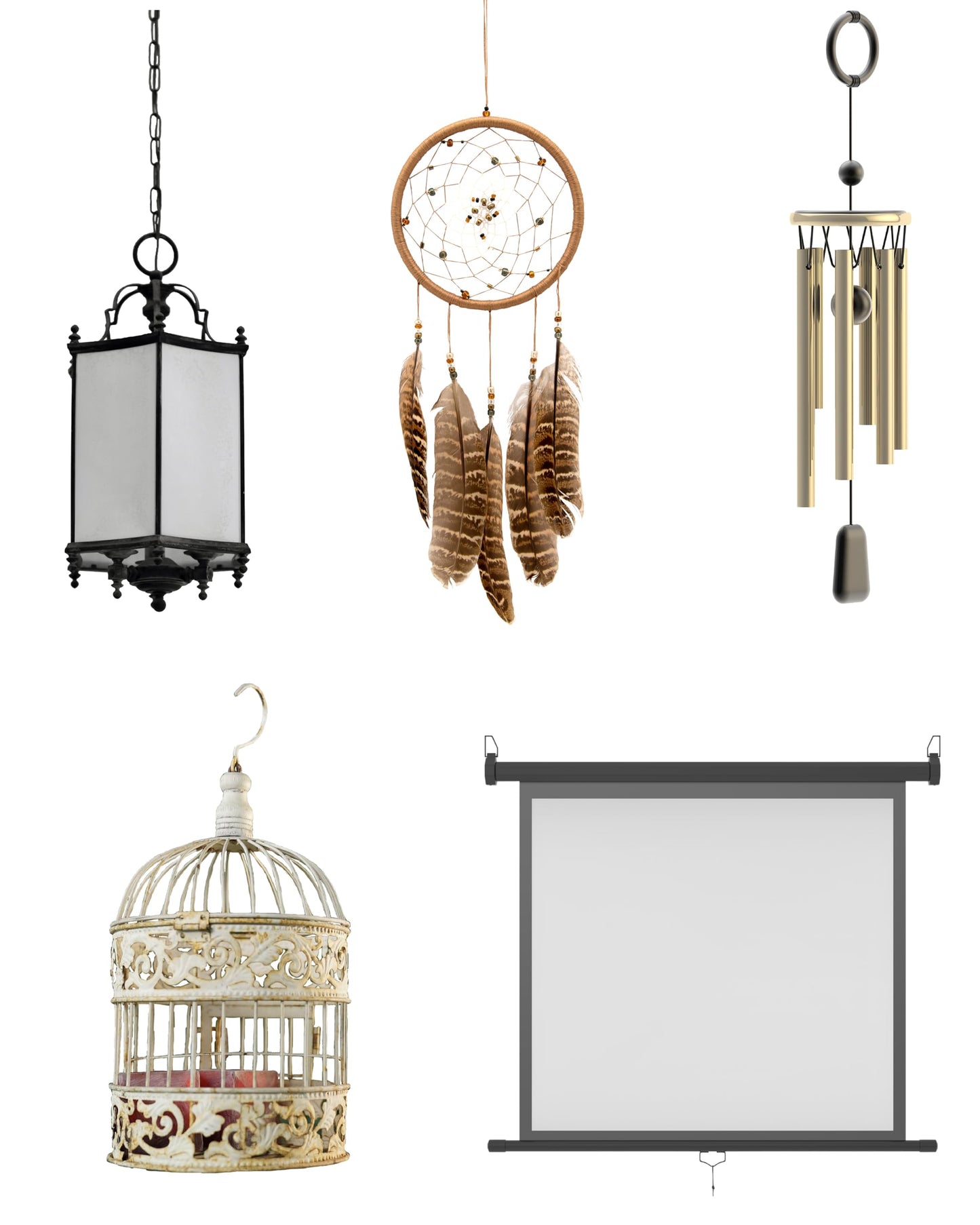 NACETURE Ceiling Hooks for Hanging Plants – 6 Pcs White Plant Hooks for Hanging Baskets Outdoor or Indoor - Swag Hook for Ceiling with Toggle Hooks for Hanging Lights, Flower Install Screw in Hooks