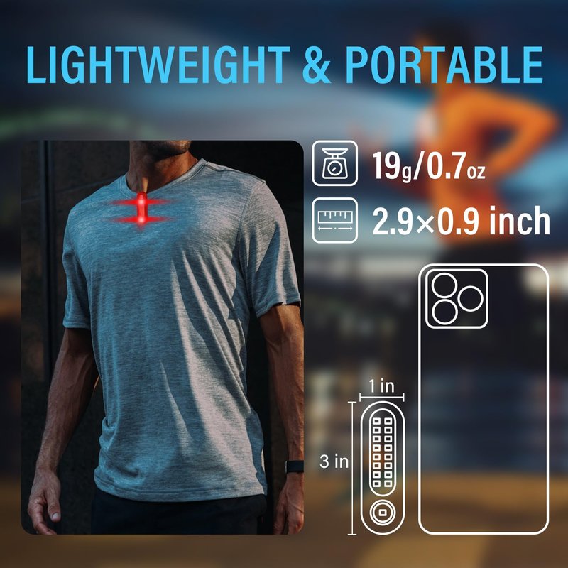 Running Lights for Runners, Rechargeable Clip On Flashlight for Runners Safety Light for Walking at Night, Portable Hands Free Flashlight for Walking Dog, LED Work Light Warning Flashing Camping(2Pcs)