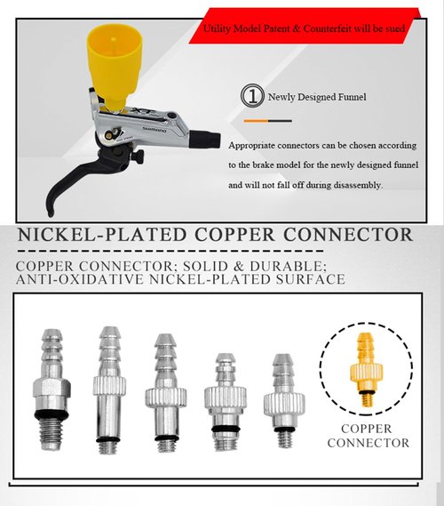 CYCEARTH Bicycle Brake Bleed Kit for Shimano TEKTRO MAGURA Zoom Bike Mineral Oil Hydraulic Disc Professional Tool Set
