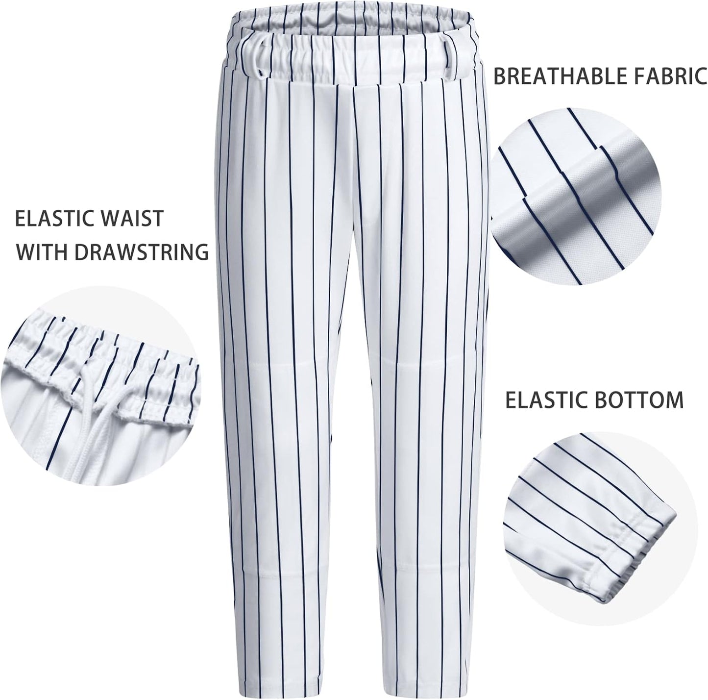 QBK Toddler Boys Baseball Pants - Softball & Tee Ball Pants for Kids | Sizes 2T-5T