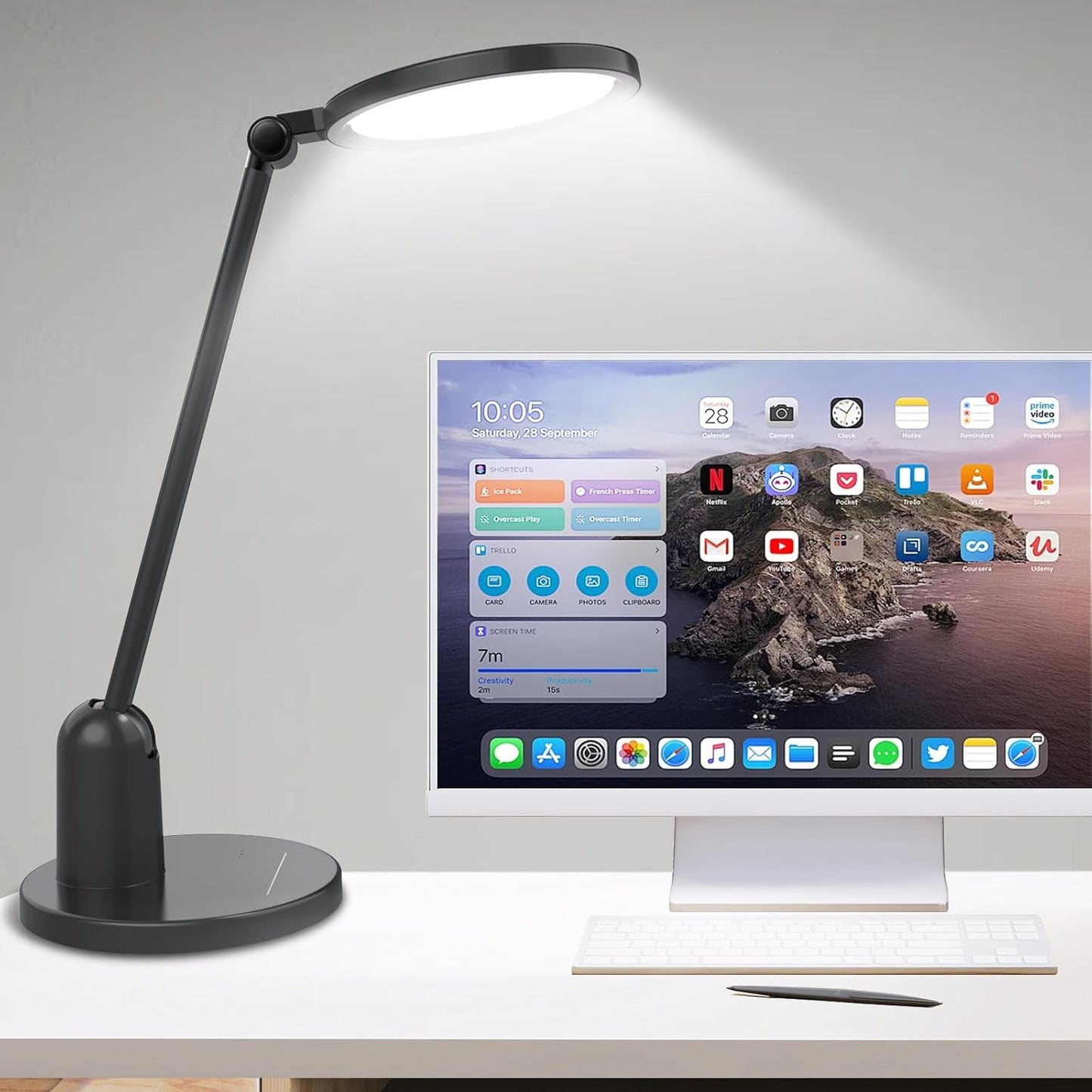 Ultra Bright Dimmable Desk Lamp for Home Office - 1000LM Eye-Caring Light with Timer & Adjustable 3000K-6000K