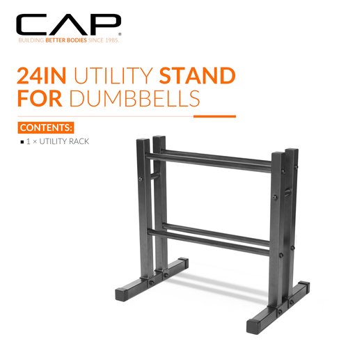 CAP Barbell 24" Utility Rack for Dumbbells, Medicine Balls and Kettlebells