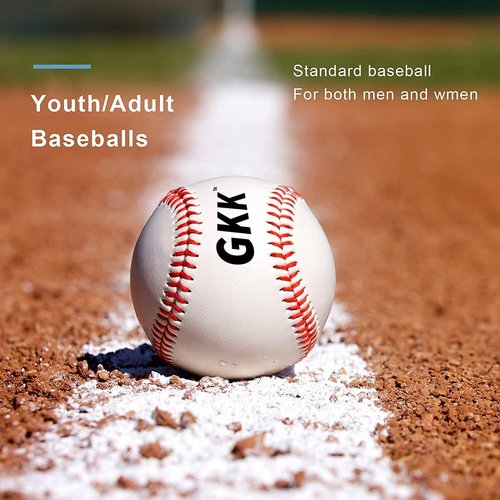 GKK Baseball 12-Pack Training Balls | 9-Inch Tee Ball Safety Baseballs for Youth & Adults