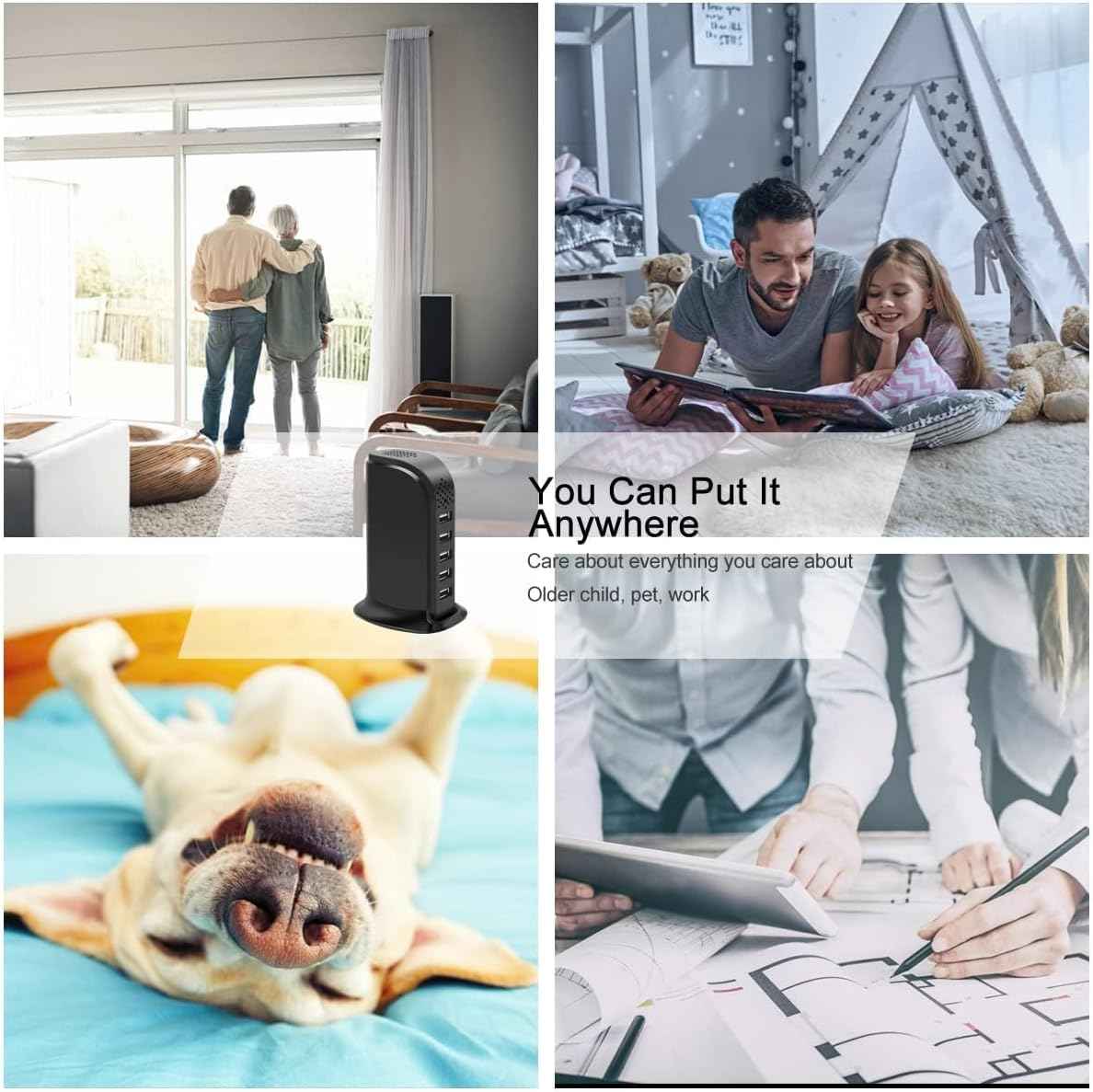 1080P HD Hidden Camera USB Charger - WiFi Nanny Cam with Motion Detection for Home & Office