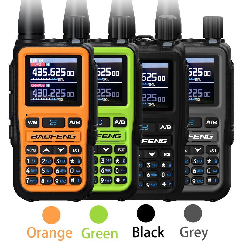 BAOFENG uv-5r mini Ham Radio,uv5r mini Handheld App Programming Walkie Talkies with 5W Power,Copy Frequency,999 Channels,USB-C Charging (Orange-2PACK)