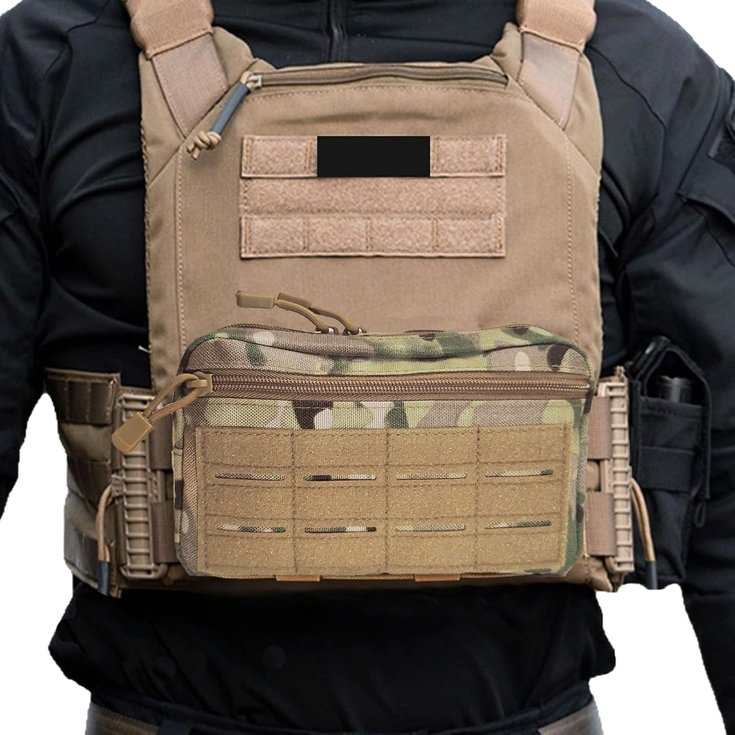 Skiennix Tactical Molle Admin Pouch - Multi-Purpose Laser-Cut EDC Tool Bag for Outdoor & Travel