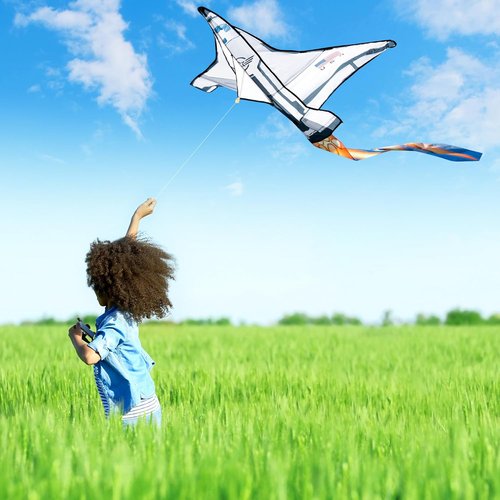 JOYIN Large Delta Kites - Easy to Fly Airplane & Spaceship Designs | Perfect for Kids & Adults