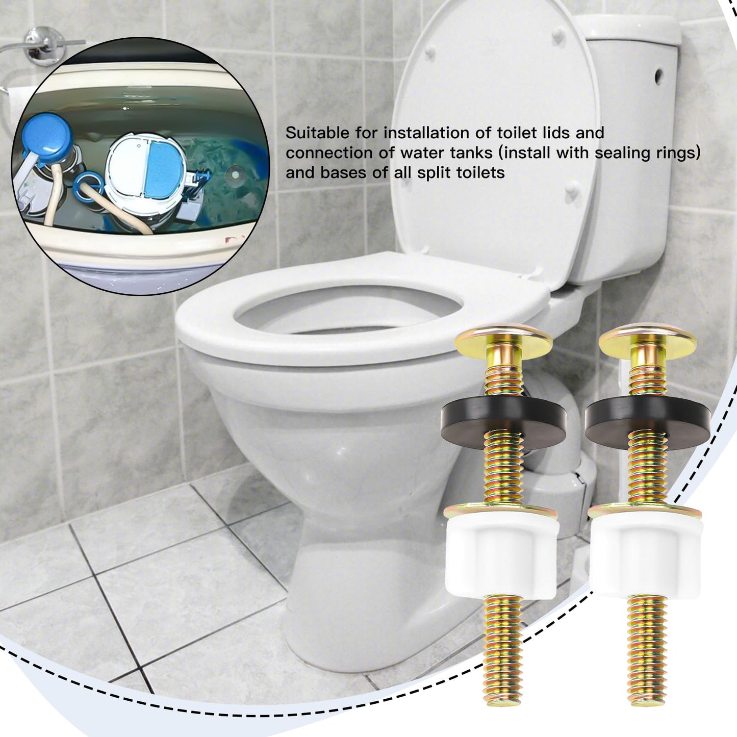 2 Inch Toilet Tank to Bowl Bolt & Gasket Hardware Kit for 2-Piece Toilet Seal American Standard Toilet Parts Toilet Repair Kit Inside Toilet Tank Replacement Kit