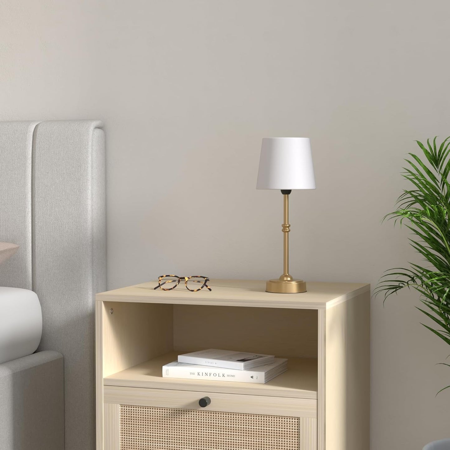 Cordless LED Table Lamp with Dimmer - O’Bright Seraph, Rechargeable Battery, 3-Level Brightness, Perfect for Patio & Bedside